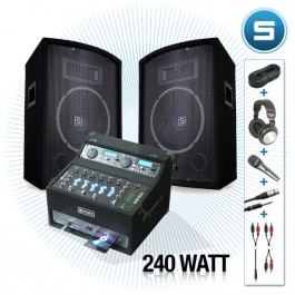 SKYTEC DJ-SET MIXER SL5 240W